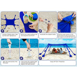 VECUKTY Lightweight 10' x 10' Beach Tent, Blue