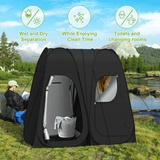 Pop Up Shower Tent, Vecukty 94.5x47.2x78.inch Upgrade Double Privacy Tent, Porta-Potty Tent,Black