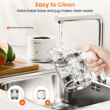 Morpilot Electric Milk Frother, 500ML Automatic Frother in Glass, Milk Steamer, Apartment Essentials Must Haves, Foam Maker for Espresso, Coffee, Milk, Latte Cappuccino, Macchiato, Hot Chocolate