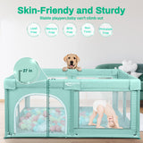 Baby Playpen for Toddler ,Keenstone 61 x 50 inch Large Baby Playard for 0-6 Years,Indoor & Outdoor,Green