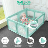 Baby Playpen for Toddler ,Keenstone 61 x 50 inch Large Baby Playard for 0-6 Years,Indoor & Outdoor,Green