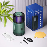 Bug Zapper Indoor, Spmou Mosquito Trap for Gnat Fruit Flies with UV Light, Rechargeable Mosquito Killer Lamp Built-in Mosquito Attractant, Silent Fan and Sticky Glue Boards