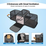 Expandable Pet Carrier, Morpilot Airline Approved Pet Carrier, 2 Sides Expandable Soft Cat Carrier with Fleece Pad for two lower than 15lb Cats, Dogs, Puppy and Small Animals