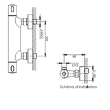 Cheflaud Mitigeur Douche Thermostatique de robinet douche ，Robinet anti-brûlure de Douche pour Salle de Bai 38℃, Économiser l'Eau