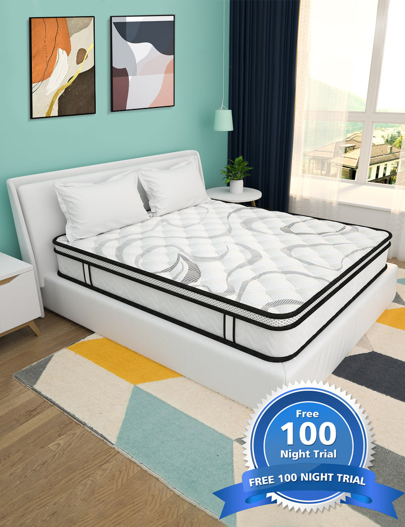 CertiPUR-US Certified 10 Inch Memory Foam Innerspring Hybrid Medium Firm Mattress Best for Pressure Relieving,Full Mattress,Mattress-in-a-Box