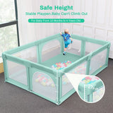 Keenstone Extra Large Baby Playpen ,Kid Protection Play Yard Children Portable Safety Fence ,81*61*27"
