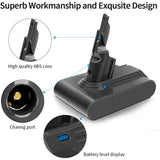 Dyson V7 Replacement Battery, 21.6V 4600mAh Lithium Battery Compatible with SV11 V7 Motorhead V7 Trigger V7 Animal V7 HEPA V7 Absolute Handheld Vacuum Cleaners, 2 Pack Filters Included