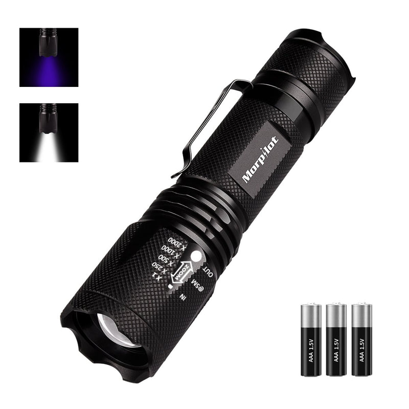 2 in 1 UV Tactical Flashlight Mini Ultraviolet Urine Detector