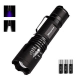 2 in 1 UV Tactical Flashlight Mini Ultraviolet Urine Detector