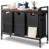 Chefluad Laundry Hamper Cart,Tilt out Clothes Hamper Sorter with Removable Storage Sorter Bags for Laundry Room Organization Laundry Bags
