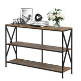 Cheflaud TV Stand for TVs up to 55",TV Console Table Storage Shelves,Wood Sofa Table for Living Room,Entryway