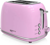 2-Slice Toasters Stainless Steel Retro Toaster with Extra Wide Slots - Pastel Green