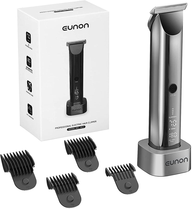 Hair Clipper for Men, Professional Cordless Clippers for Hair Cutting, IPX7 Waterproof Hair Trimmer Barber Kit, LED Display and USB Rechargeable Portable Home Haircut Machine (Plating)