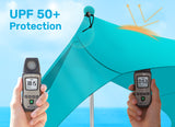 VECUKTY Lightweight 120'' x120'' Beach Tent, Turquoise
