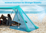 VECUKTY Lightweight 120'' x120'' Beach Tent, Turquoise