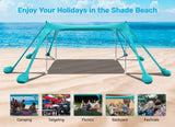 VECUKTY Lightweight 120'' x120'' Beach Tent, Turquoise
