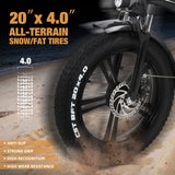 zhengbu 20 Inch Electric Bike for Adults Folding Electric Bicycle for Commuting 750W Commuter City E-Bikes Fat Tire Electric Mountain Bike for Men/Women Beach Snow Bike 48V 15AH Lithium-ion Battery