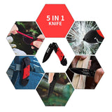 5 in 1 Pocket Stainless Steel Tactical Folding Knife Set