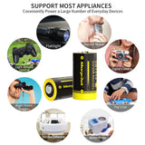 20 Pack 1500mAh Non-Rechargeable CR123A Batteries