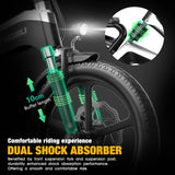 zhengbu Folding Electric Bikes for Adults 20 Inch Electric Commuter Bike Lightweight City Electric Bicycle Foldable E-Bikes for Womens/Mens 400W Motor Shimano 7 Speed 48V 10Ah Removable Battery