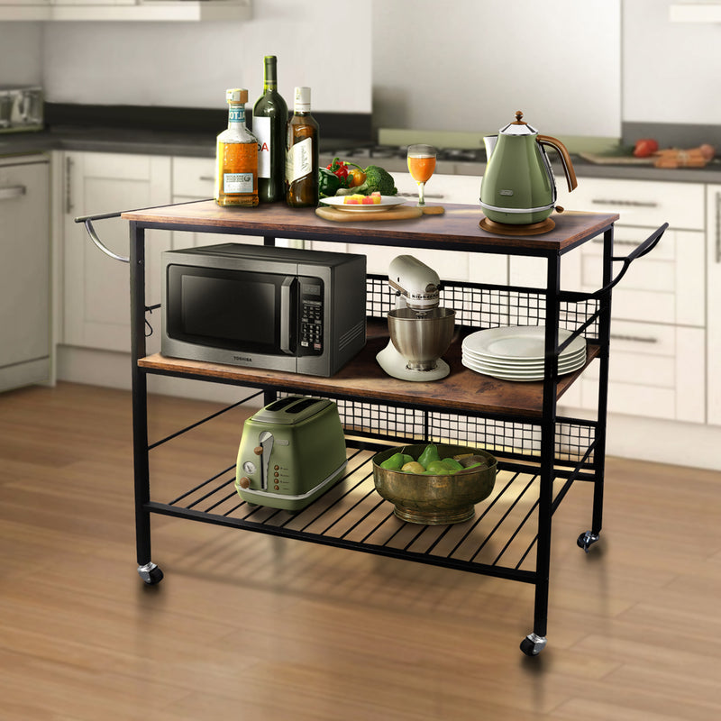 Cheflaud Rolling Kitchen Storage Cart Island