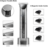 Hair Clipper for Men, Professional Cordless Clippers for Hair Cutting, IPX7 Waterproof Hair Trimmer Barber Kit, LED Display and USB Rechargeable Portable Home Haircut Machine (Plating)