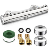 Cheflaud Mitigeur Douche Thermostatique de robinet douche ，Robinet anti-brûlure de Douche pour Salle de Bai 38℃, Économiser l'Eau