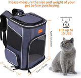 morpilot Dog Backpack Carrier, Foldable Cat Backpack Carrier for Small Cats and Dogs, Ventilated Design Pet Travel Carrier Backpack with Inner Safety Strap, Cat Carrying Bag for Travel Hiking Camping