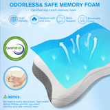 Behost Cervical Memory Foam Pillow, Contour Pillows for Neck and Shoulder Pain, Ergonomic Orthopedic Sleeping Neck Contoured Support Pillow for Side Sleepers, Back and Stomach Sleepers