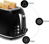 2-Slice Toasters Stainless Steel Retro Toaster with Extra Wide Slots - Pastel Green