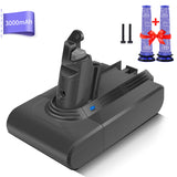 Replacement Battery for Dyson V6, Morpilot 3000mAh Compatible with V6 Animal, Absolute, SV03 SV04 SV05 SV06 SV07 SV09 DC58 DC59 DC61 DC62 DC72 DC74 Vacuum Cleaner with 2 Pre-filters