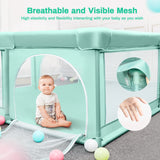 Keenstone Extra Large Baby Playpen ,Kid Protection Play Yard Children Portable Safety Fence ,81*61*27"