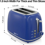 2-Slice Toasters Stainless Steel Retro Toaster with Extra Wide Slots - Pastel Green