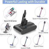Dyson V7 Replacement Battery, 21.6V 4600mAh Lithium Battery Compatible with SV11 V7 Motorhead V7 Trigger V7 Animal V7 HEPA V7 Absolute Handheld Vacuum Cleaners, 2 Pack Filters Included