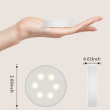 morpilot Puck Lights, Rechargeable LED Closet Lights Battery Powered, Dimmable Under Cabinet Lighting with Remote Control, Under Counter Light for Kitchen, Hallway, Stairs, Stick on Lights (3 Packs)