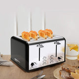 Toaster 4 Slice Toaster Stainless Steel Retro Toasters, Bagel, Defrost, Reheat, Cancel Function 6 Shade Settings Removable Crumb Tray Auto Pop-Up, Kitchen Appliances, Apartment Essentials