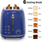 2-Slice Toasters Stainless Steel Retro Toaster with Extra Wide Slots - Pastel Green