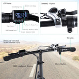 zhengbu Folding Electric Bikes for Adults 20 Inch Electric Commuter Bike Lightweight City Electric Bicycle Foldable E-Bikes for Womens/Mens 400W Motor Shimano 7 Speed 48V 10Ah Removable Battery