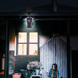 Solar Powered Insect Mosquito and Fly Trap, 30W Solar Panel, 5000mAh, Battery Light Sensor, from Dusk to dawn for Yard, Garden, Street, Basketball Court