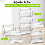Chariot à roulettes utilitaire Cheflaud à 4 niveaux , organisateur de rangement multifonctionnel avec étagères réglables