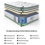 Full Size Hybrid Mattress, Medium Firm Bed in a Box, 10" with Pocket Innerspring and Breathable Foam, Back Pain Relief