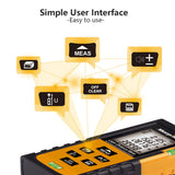 196Ft M/In/Ft Laser Tape Measure  with 2 Bubbles