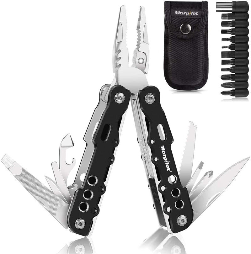 Multitool, 25 in 1 Multi Tool Pliers Stainless Steel Folding Pocket Knife Plier Kit with Durable Nylon Sheath for Outdoor Survival, Camping, Hiking, Hunting, Fishing
