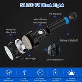 2 in 1 UV Tactical Flashlight Mini Ultraviolet Urine Detector