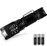 Led Flashlight, 2 in 1 Tactical Flashlight & UV Light Blacklight 5 Modes 500LM High Lumens Handheld Flashlight for Camping, Hiking, Flashlights for Emergencies (Battery Included)