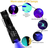 Led Flashlight, 2 in 1 Tactical Flashlight & UV Light Blacklight 5 Modes 500LM High Lumens Handheld Flashlight for Camping, Hiking, Flashlights for Emergencies (Battery Included)