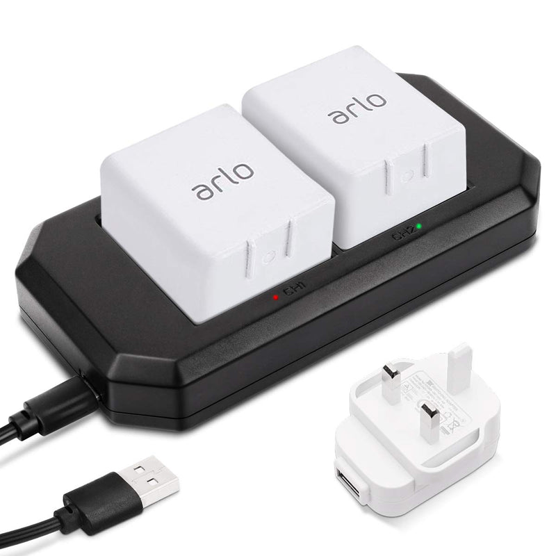 Arlo Pro Battery Charger 2 Port Charging Station with UK Plug
