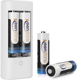 Keenstone 4pcs 2775mWh AA Rechargeable Lithium Batteries, Constant Output at 1.5v AA Rechargeable Battery for Blink, Toys, Flashlight (W-1)
