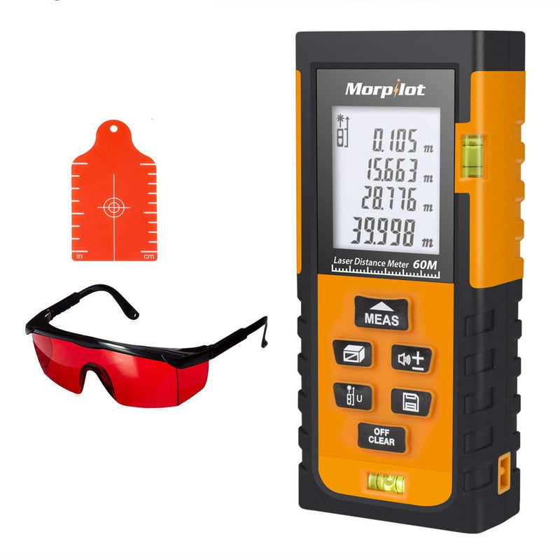 196Ft M/In/Ft Laser Tape Measure  with 2 Bubbles