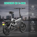 zhengbu Folding Electric Bikes for Adults 20 Inch Electric Commuter Bike Lightweight City Electric Bicycle Foldable E-Bikes for Womens/Mens 400W Motor Shimano 7 Speed 48V 10Ah Removable Battery